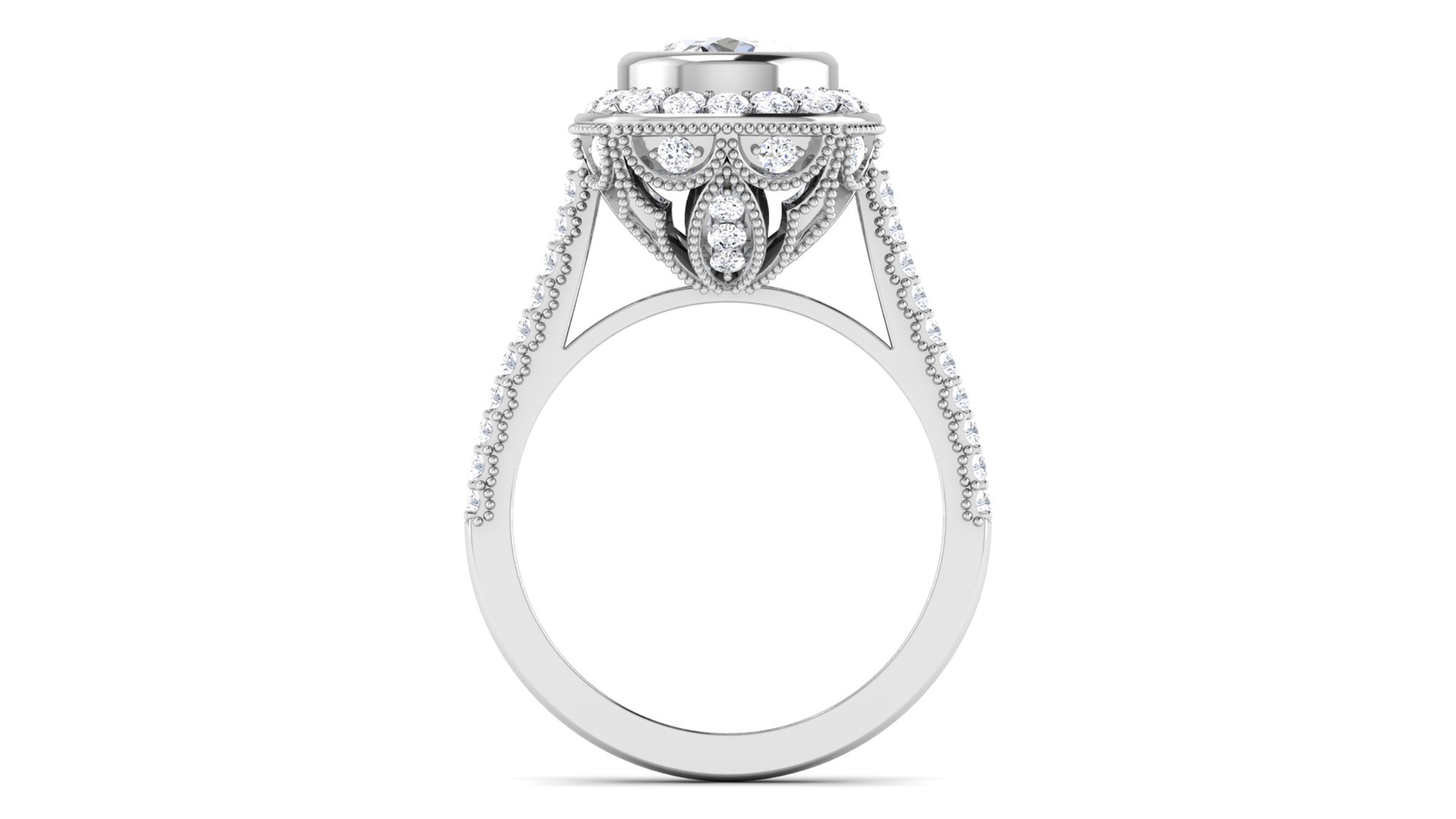 Solitaire ring 3dm stl render detail 3D print model 3D print model_1