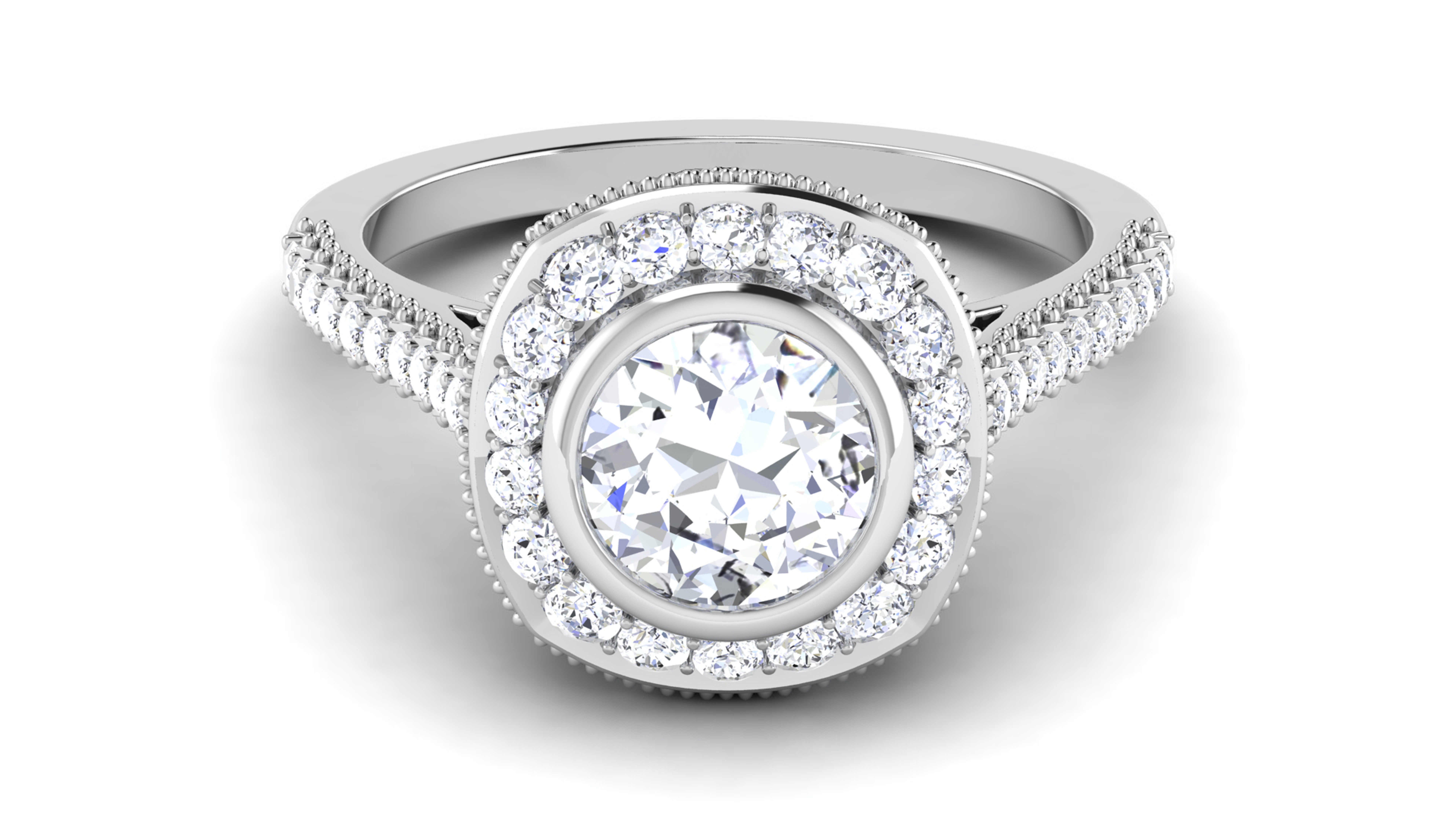 Solitaire ring 3dm stl render detail 3D print model 3D print model_3