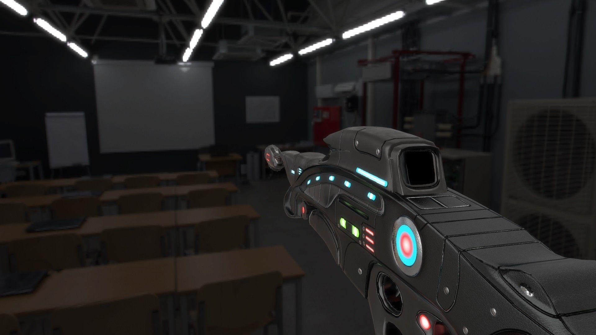 SCI FI GUN 2 Low-poly 3D model_4