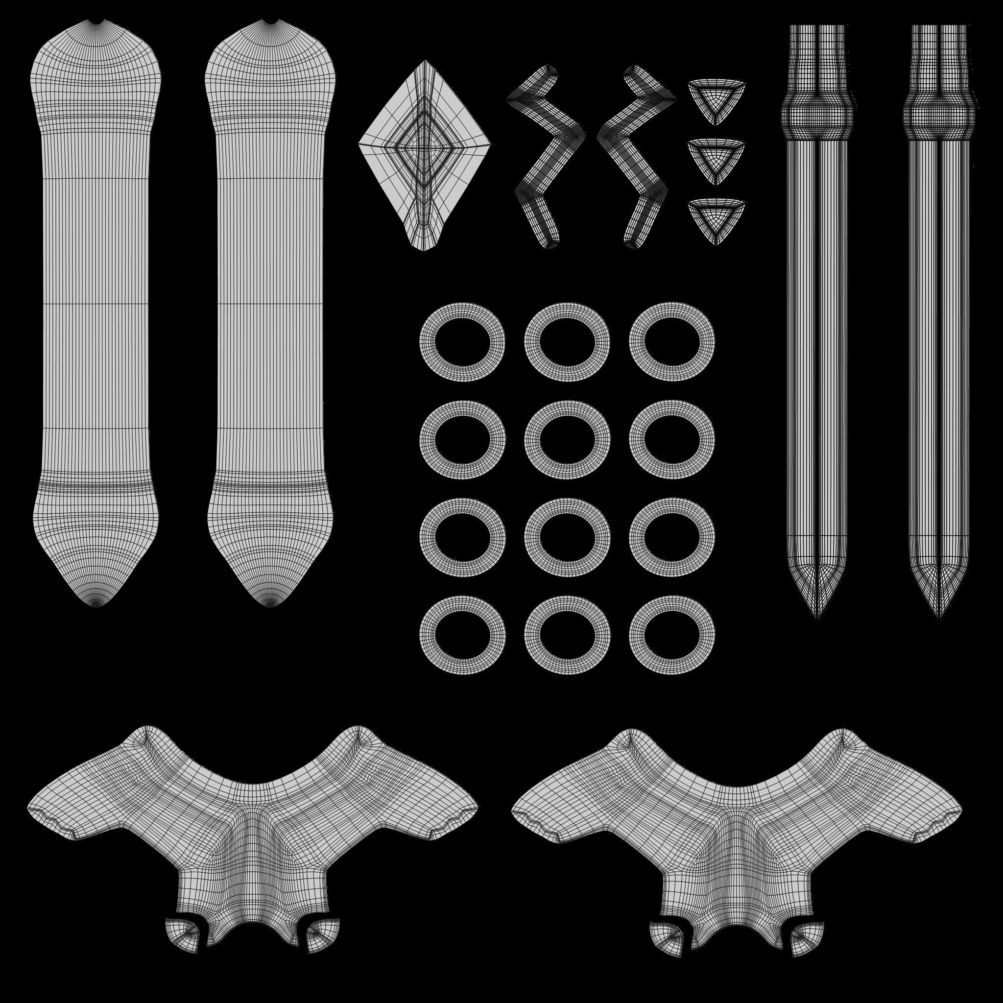 Legend of Zelda - Master Sword Low-poly 3D model_10