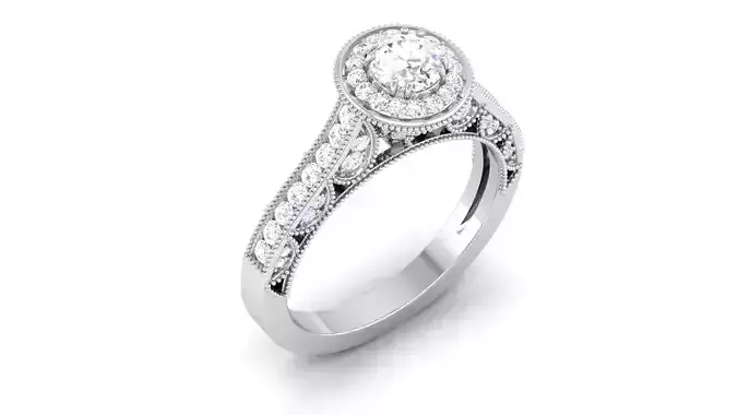 Solitaire ring 3dm stl render detail 3D print model