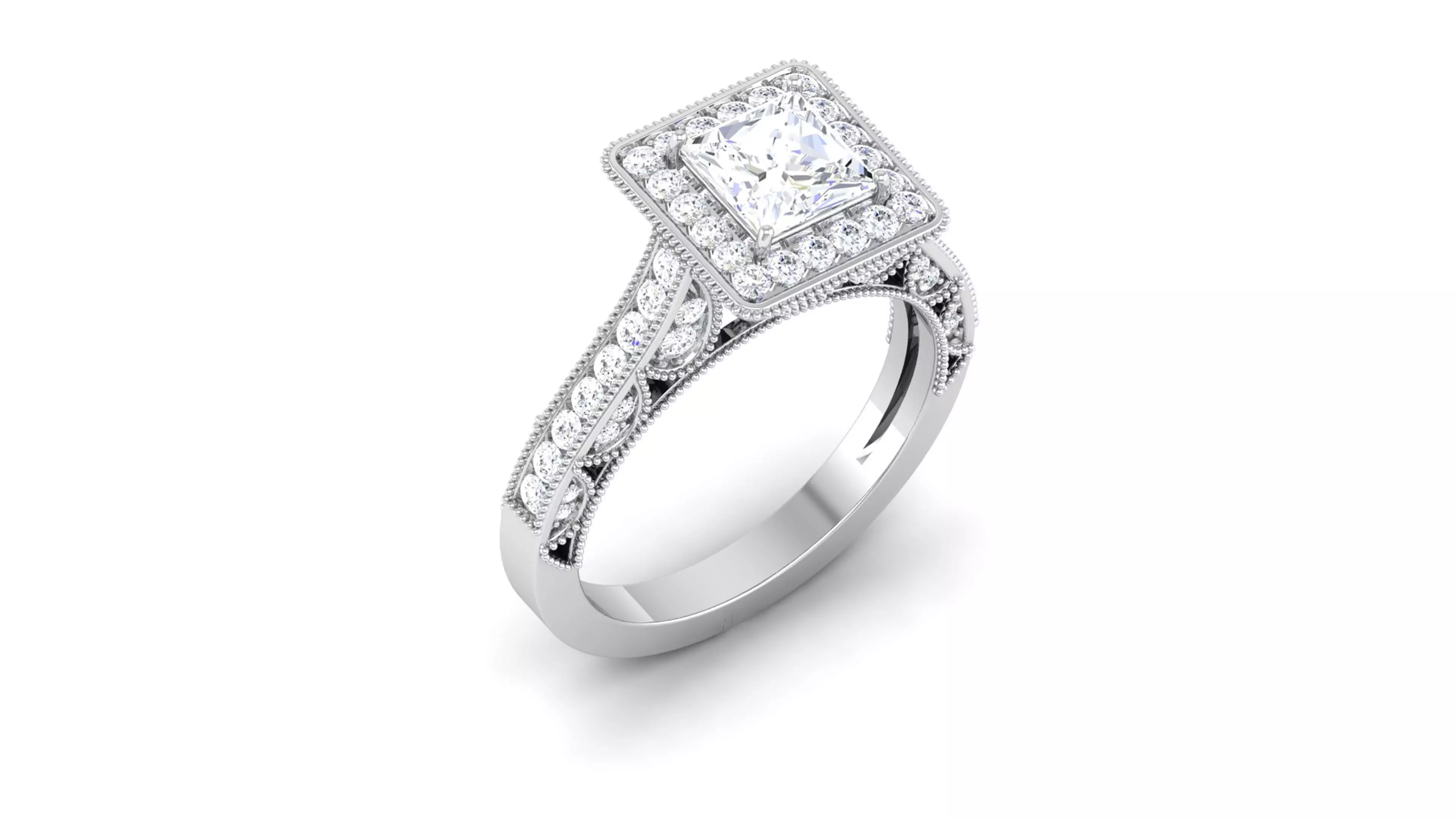 Solitaire Ring Rendering Solitaire ring 3dm stl render detail 3D print model 3D model 3D ...