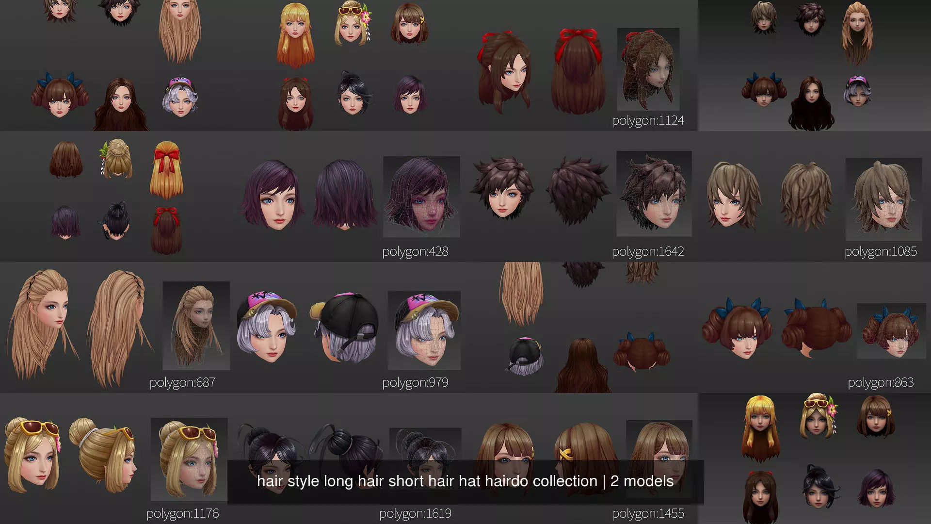 hair style long hair short hair hat hairdo collection _0