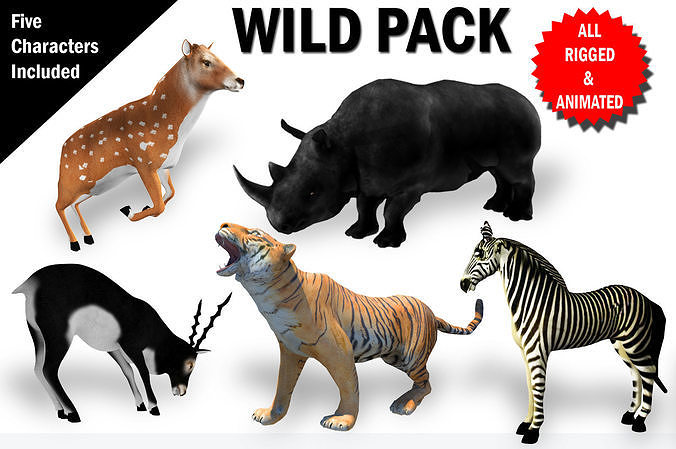 Wild Animals Pack 3D model