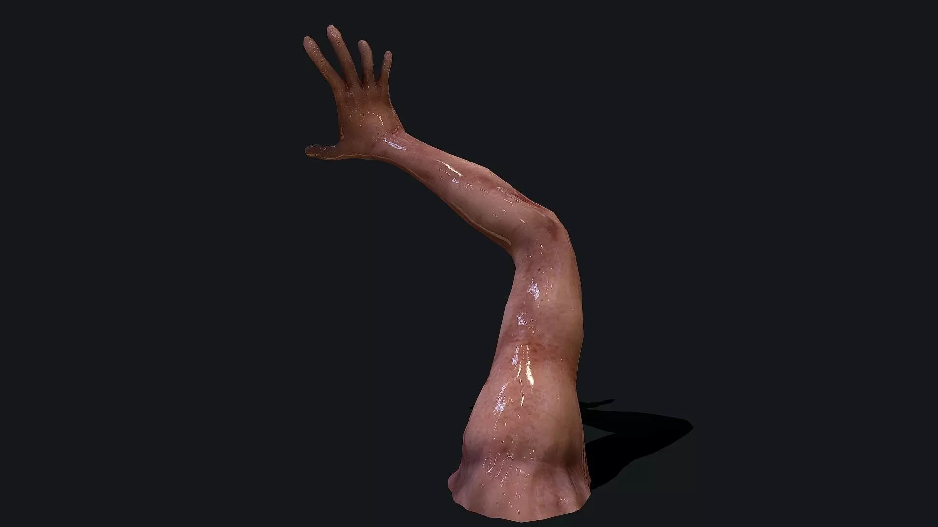 Creepy grabing hand Low-poly 3D model