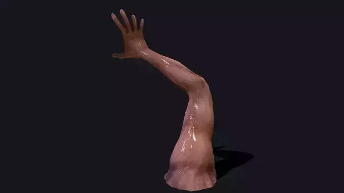 Creepy grabing hand Low-poly 3D model