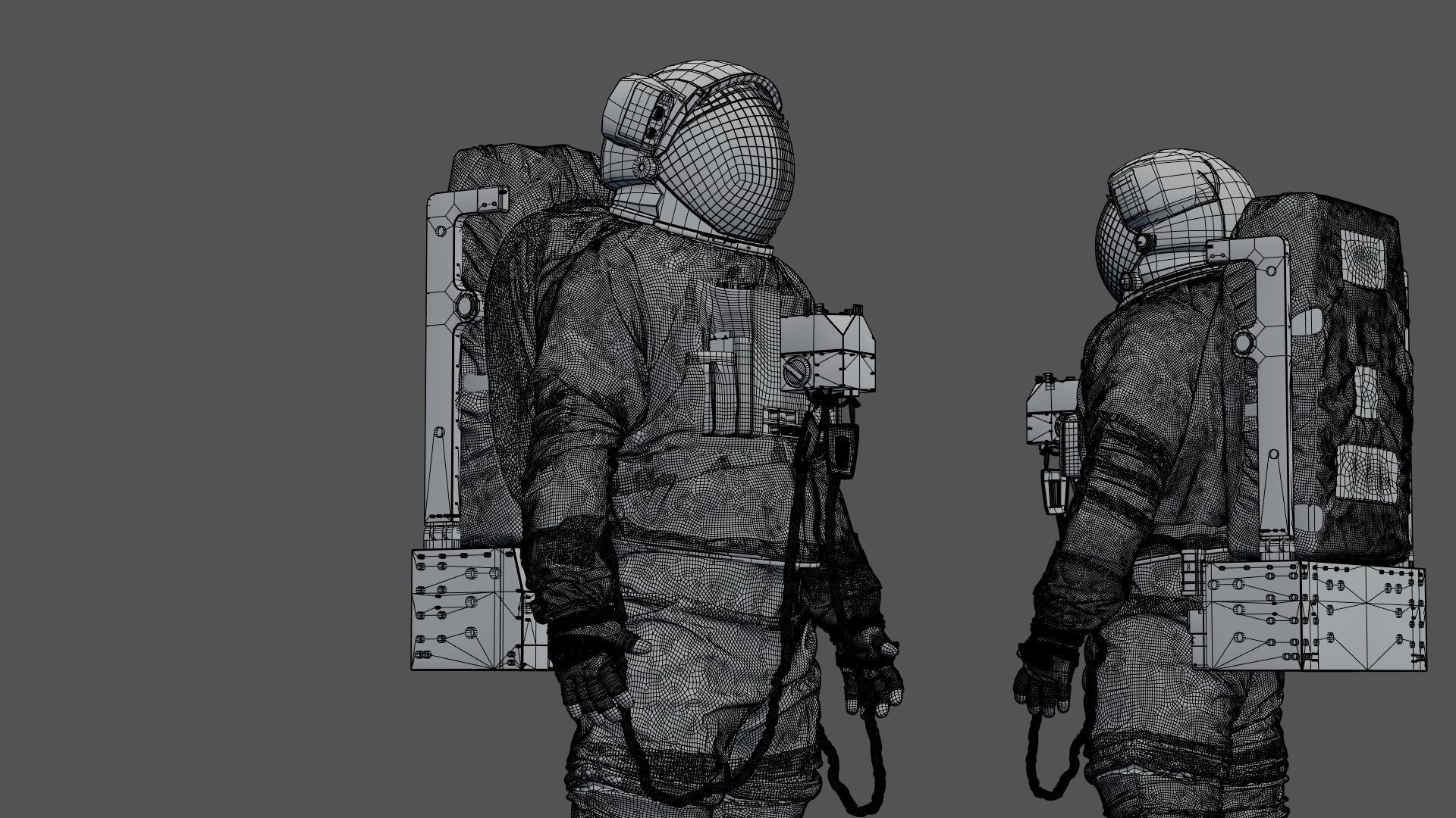 SPACESUIT Astronaut EMU SAFER 3D model_19