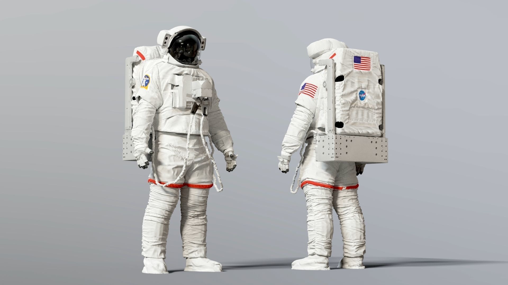 SPACESUIT Astronaut EMU SAFER 3D model_0