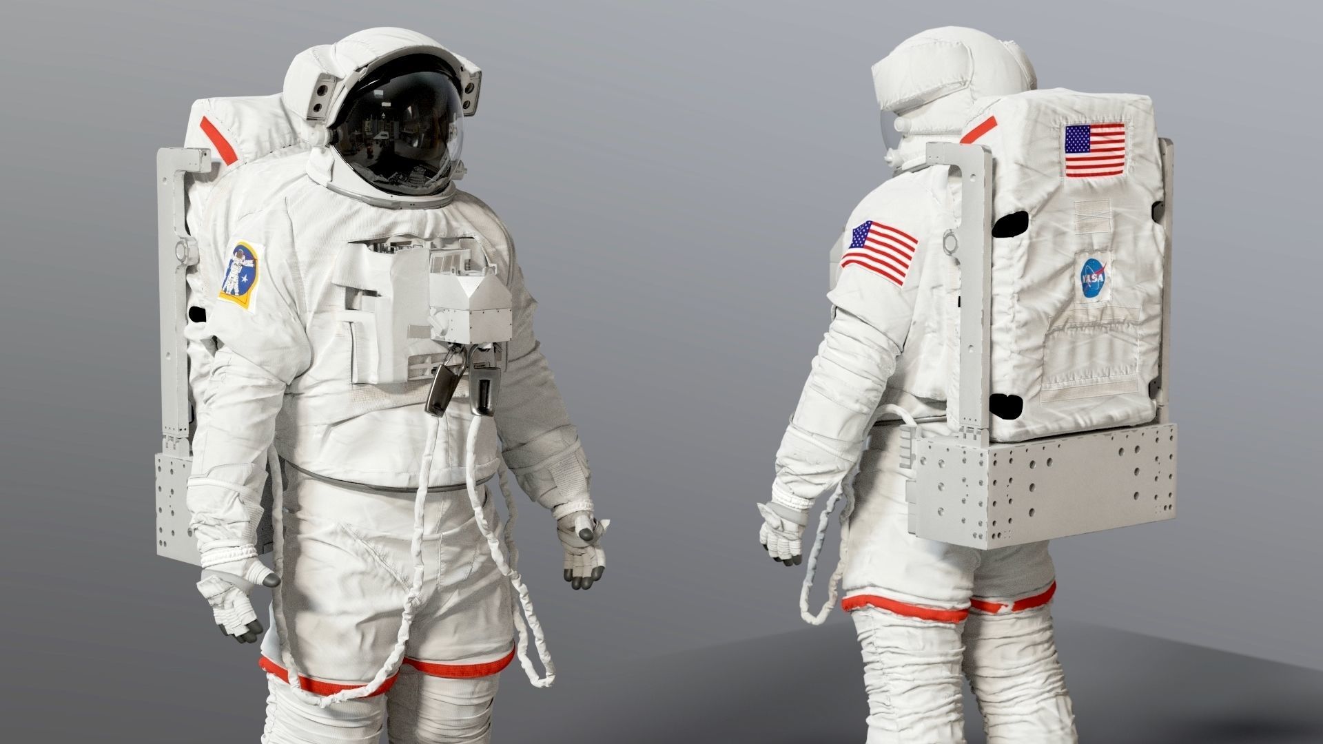 SPACESUIT Astronaut EMU SAFER 3D model_15