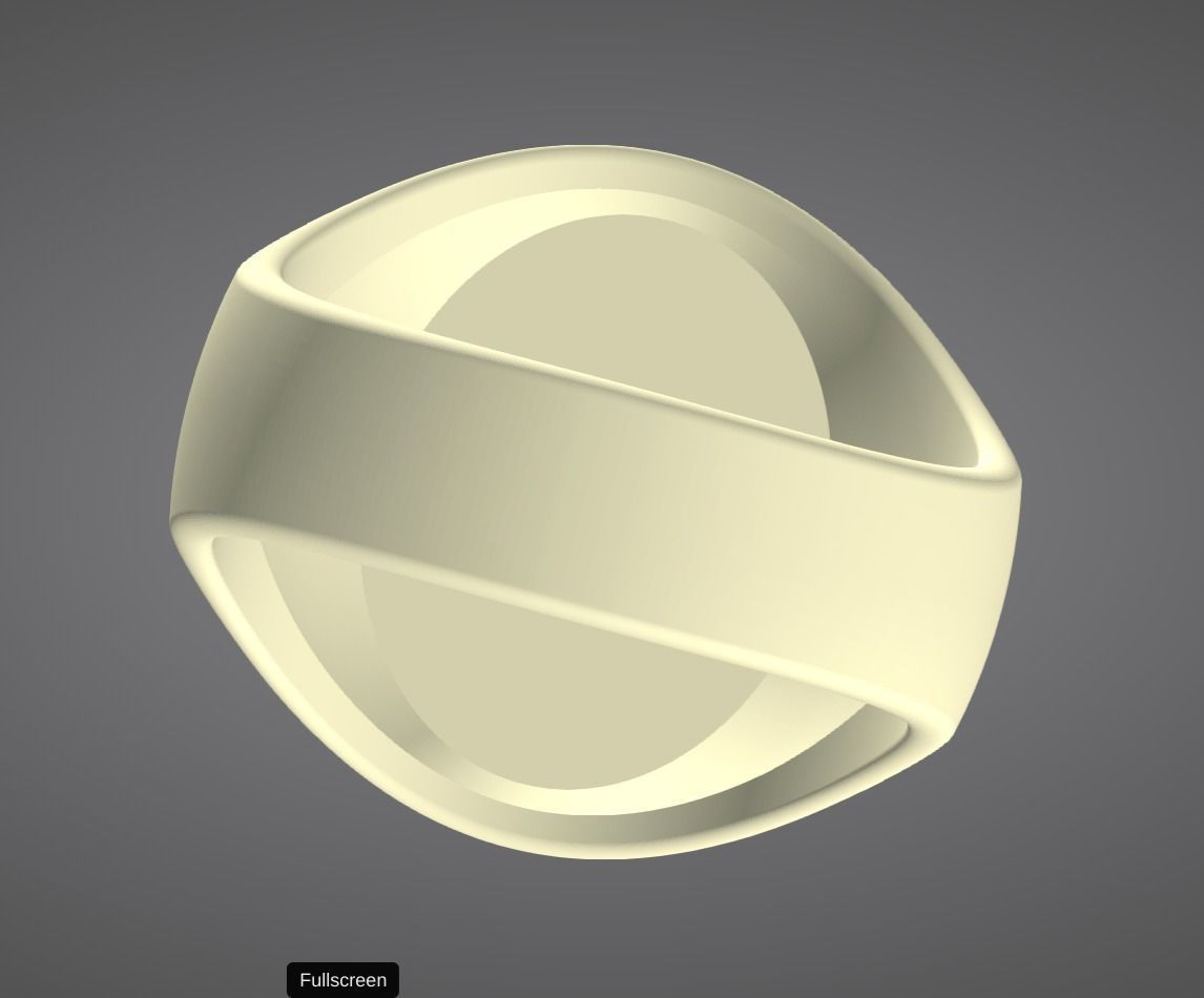 Oval Signet Ring 3D print model_2