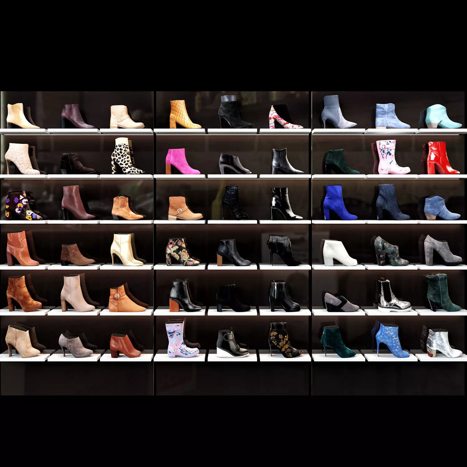 Women shoes shop 3D model_0