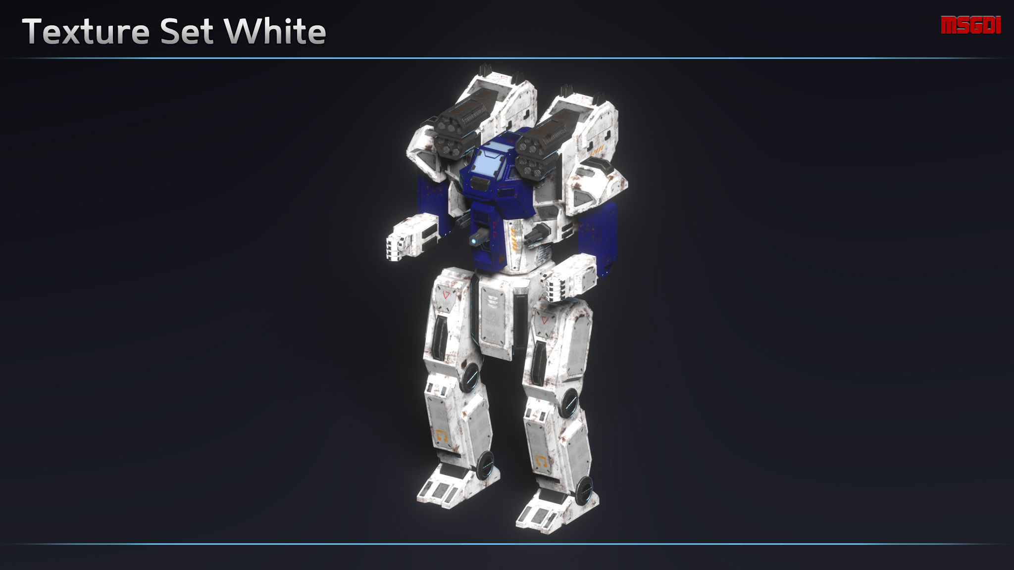 Light Mech Longshot Low-poly 3D model_12