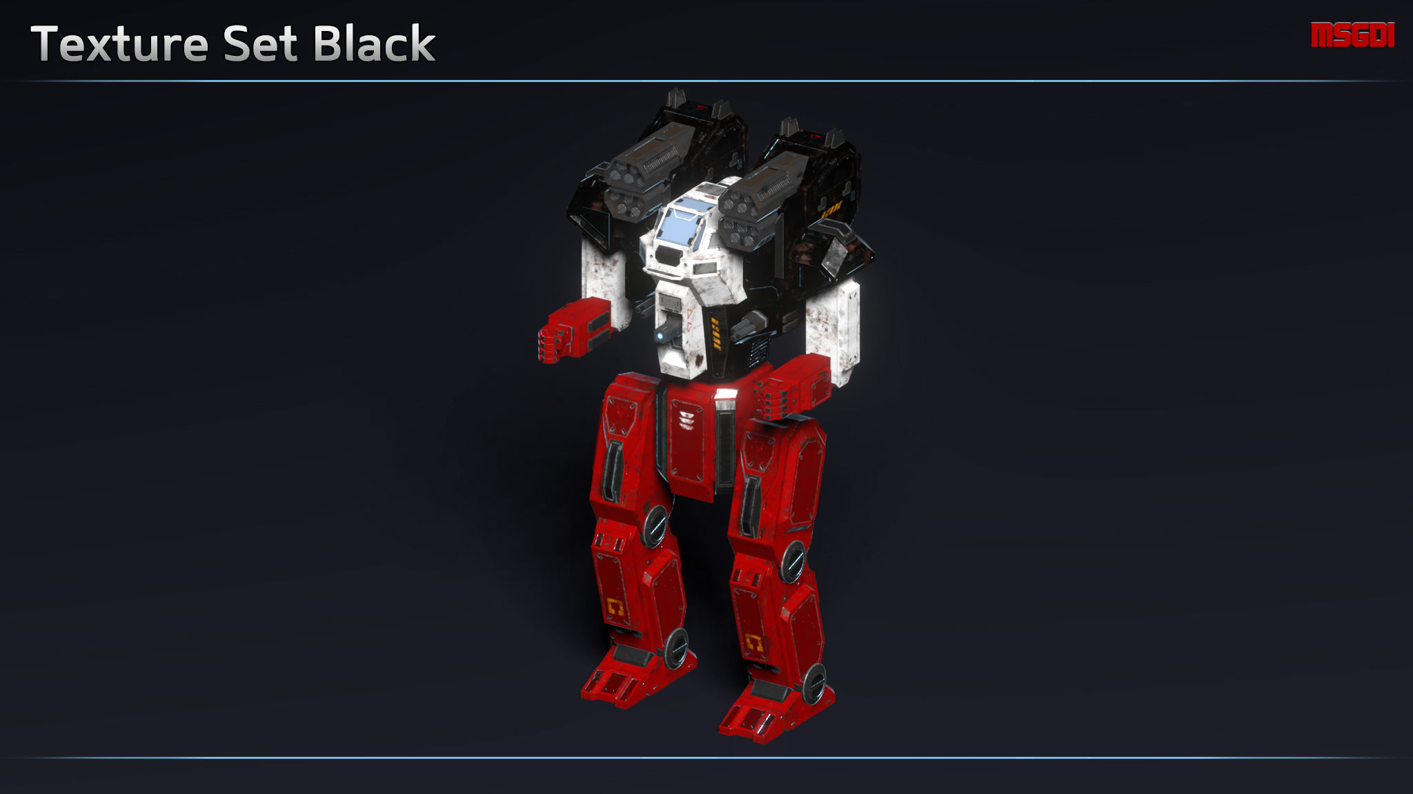 Light Mech Longshot Low-poly 3D model_9