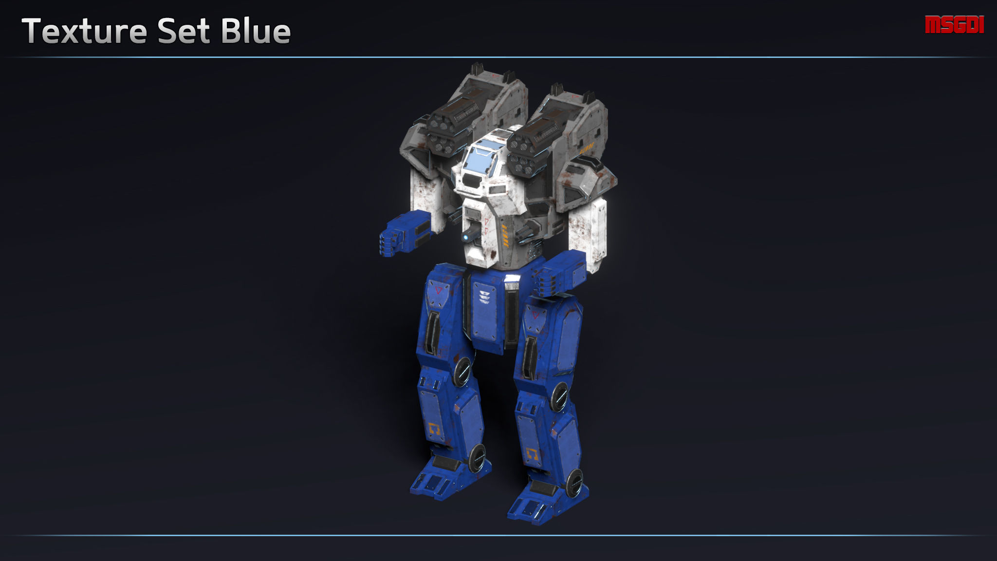 Light Mech Longshot Low-poly 3D model_10