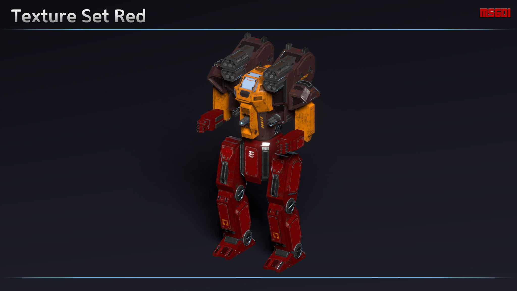 Light Mech Longshot Low-poly 3D model_11