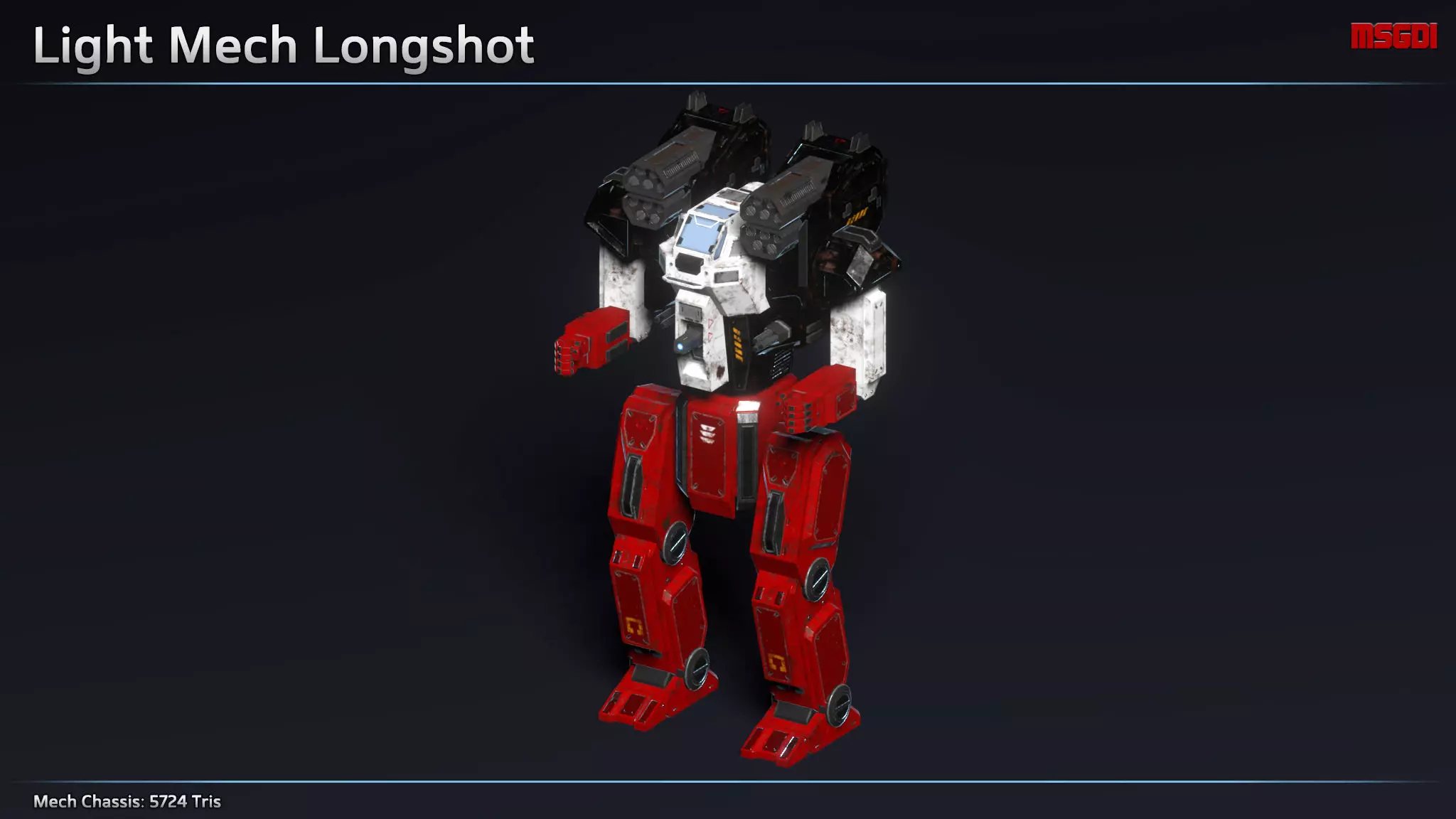 Light Mech Longshot Low-poly 3D model_0
