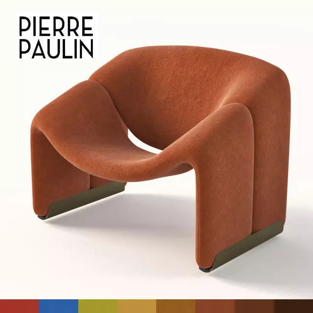 Pierre Paulin f-598 chair 3D model_0