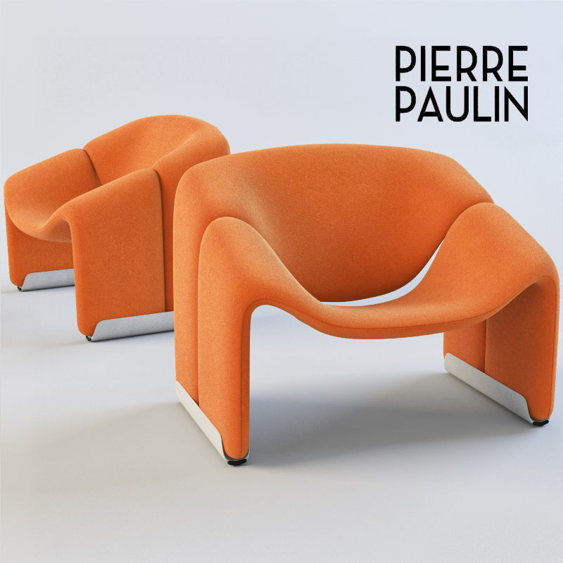 Pierre Paulin f-598 chair 3D model_4
