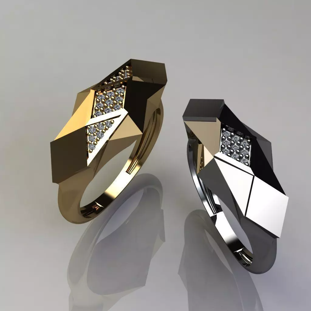 Geometrical Ring 3D print model