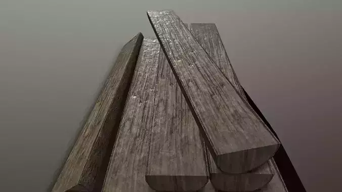 Woodwork woodlog PBR Low-poly 3D model