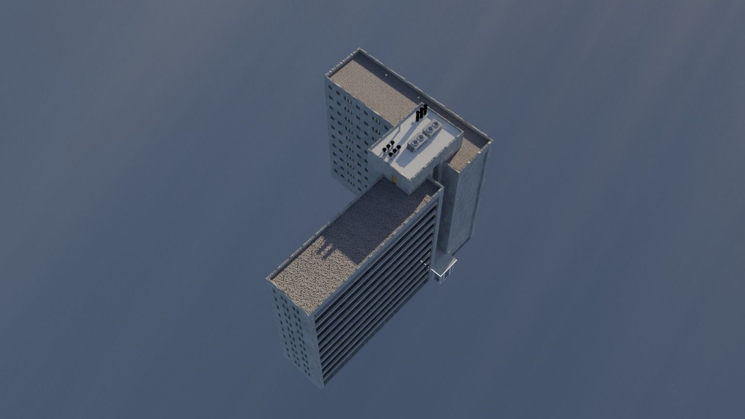 City appartment block 3D model_5