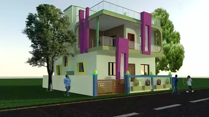 Exterior house design in hyderabad