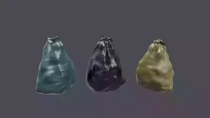 Trash Bag Low-poly 3D model