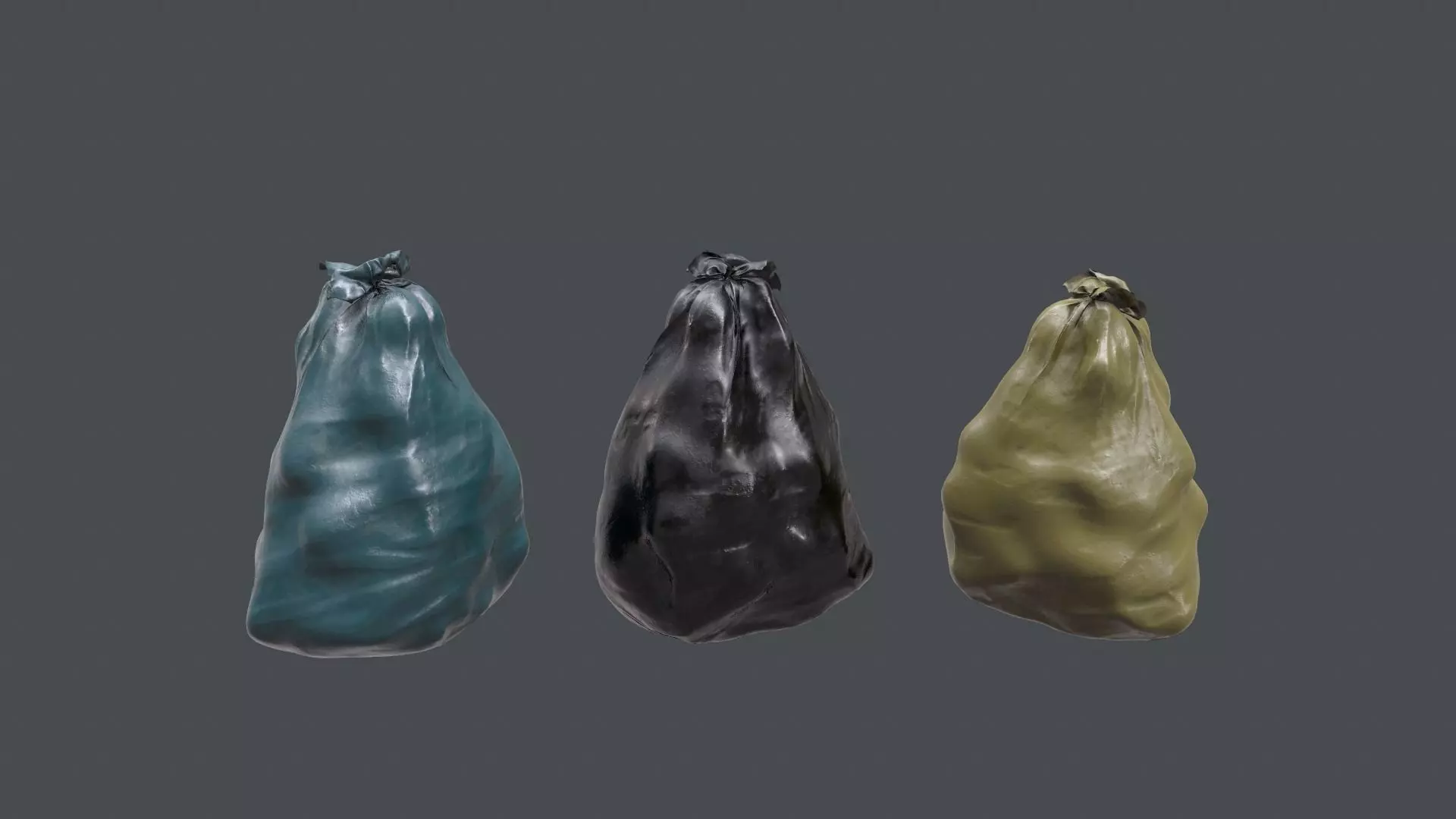 Trash Bag Low-poly 3D model_0
