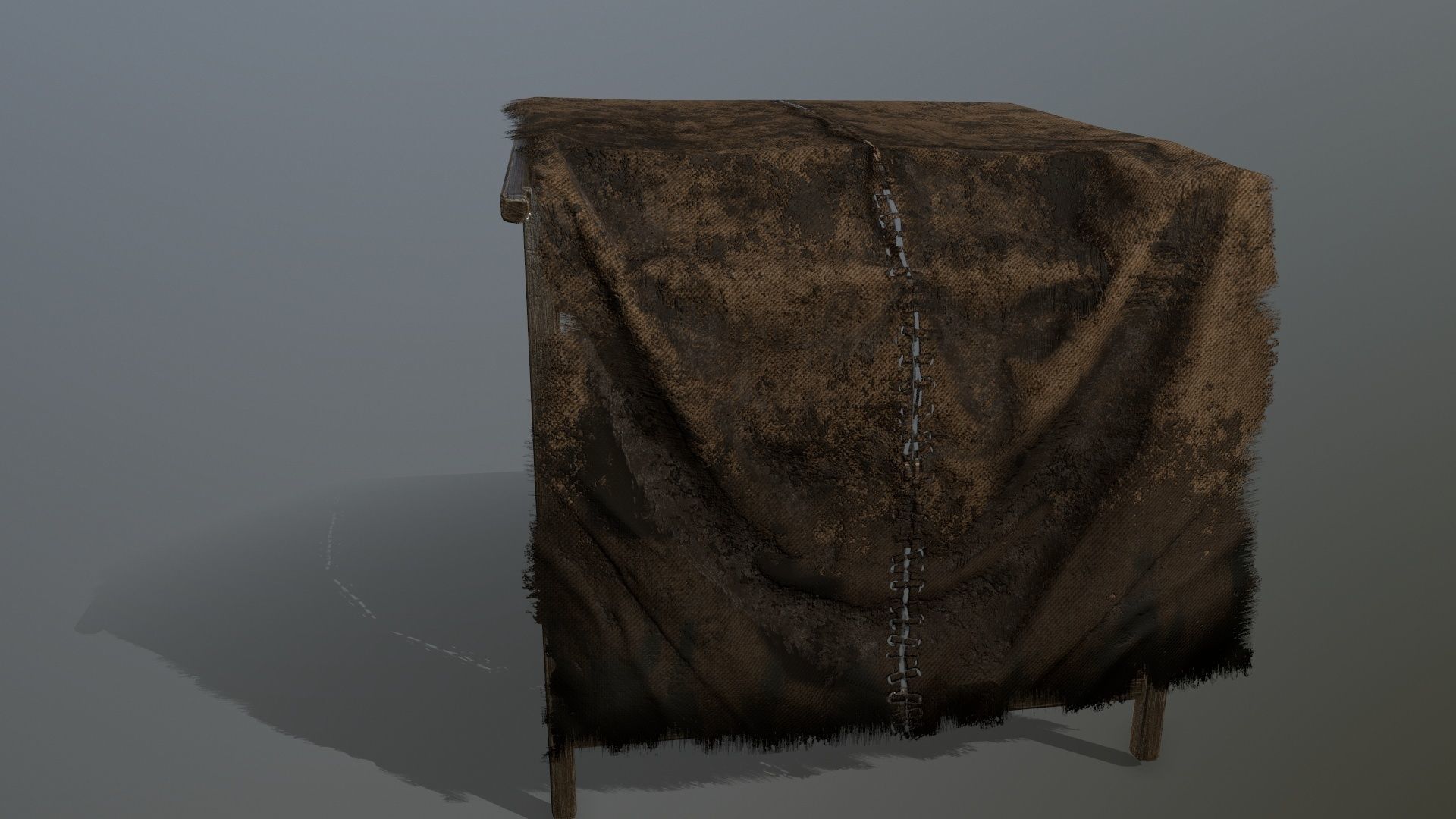 market  bench 1 Low-poly 3D model_5