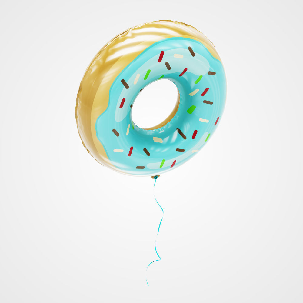 Balloons in different shapes 3D model_9