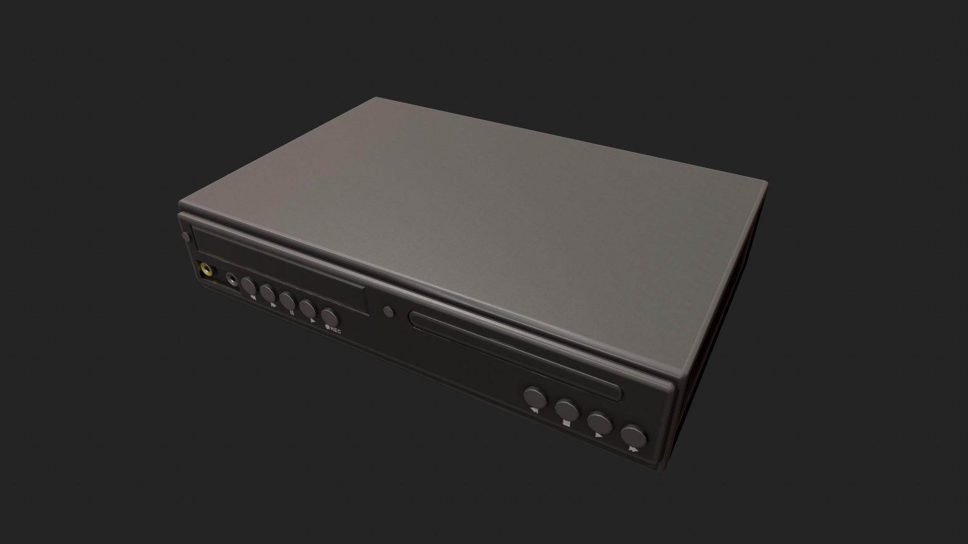 Stylized VCR DVD Combo Low-poly 3D model_6