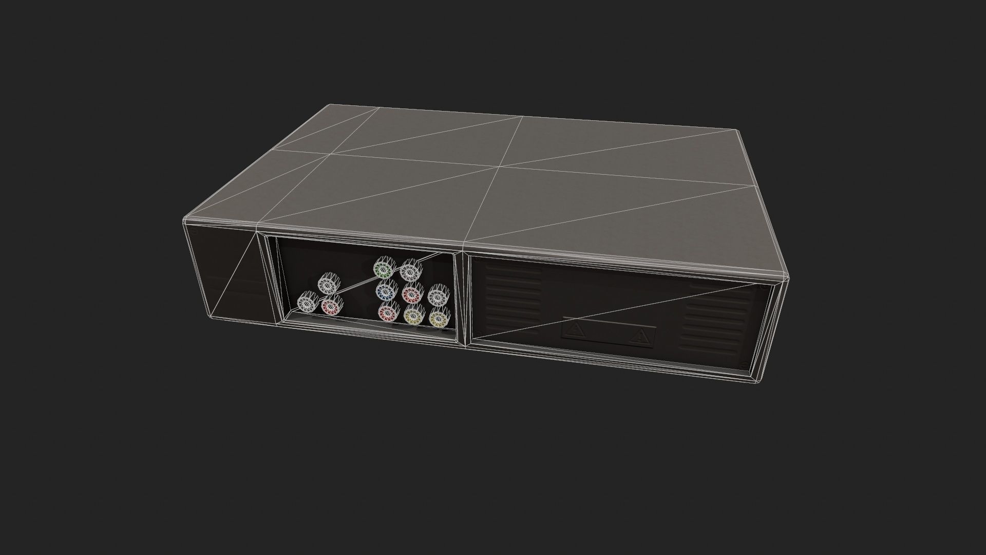 Stylized VCR DVD Combo Low-poly 3D model_8