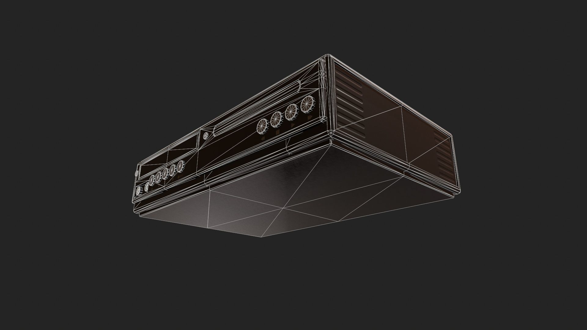 Stylized VCR DVD Combo Low-poly 3D model_2