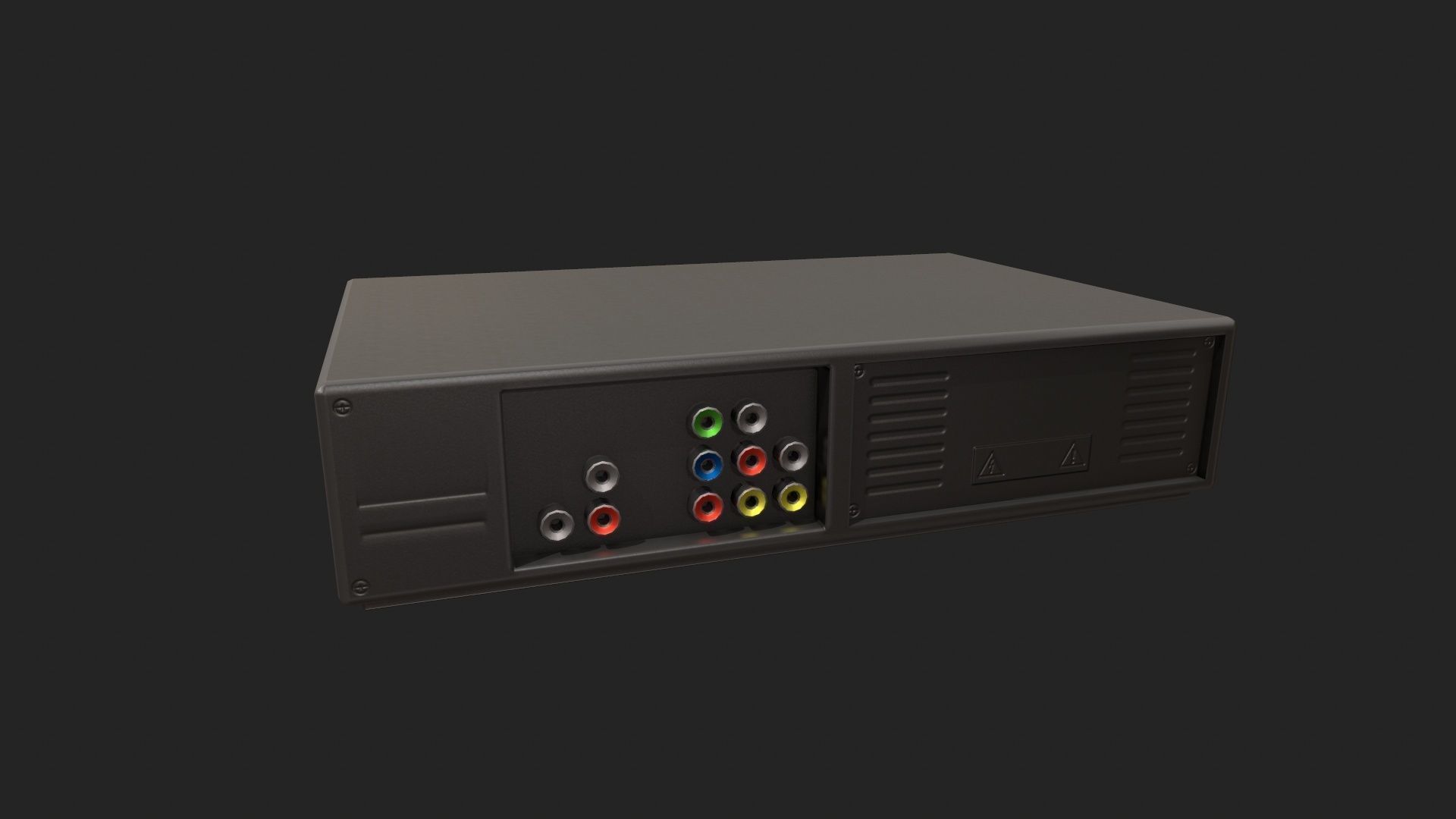 Stylized VCR DVD Combo Low-poly 3D model_5