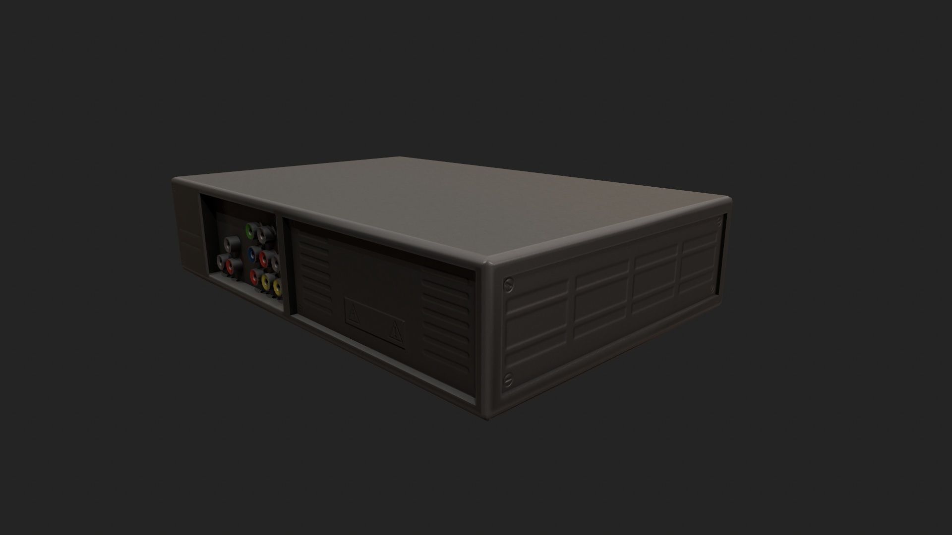 Stylized VCR DVD Combo Low-poly 3D model_3