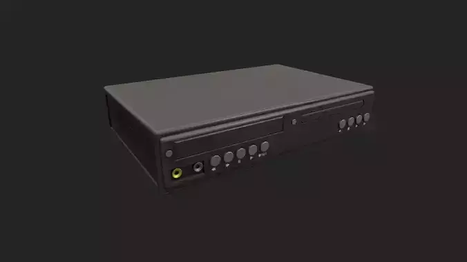 Stylized VCR DVD Combo Low-poly 3D model