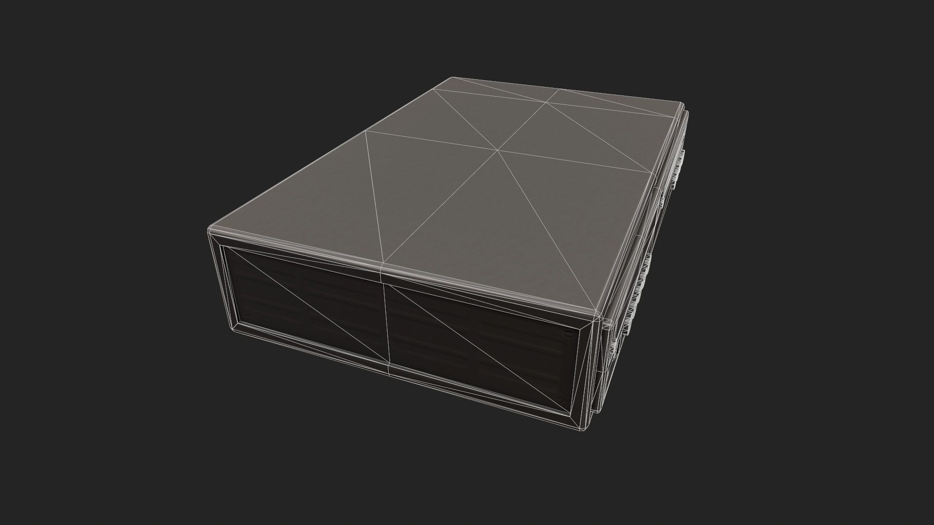 Stylized VCR DVD Combo Low-poly 3D model_7