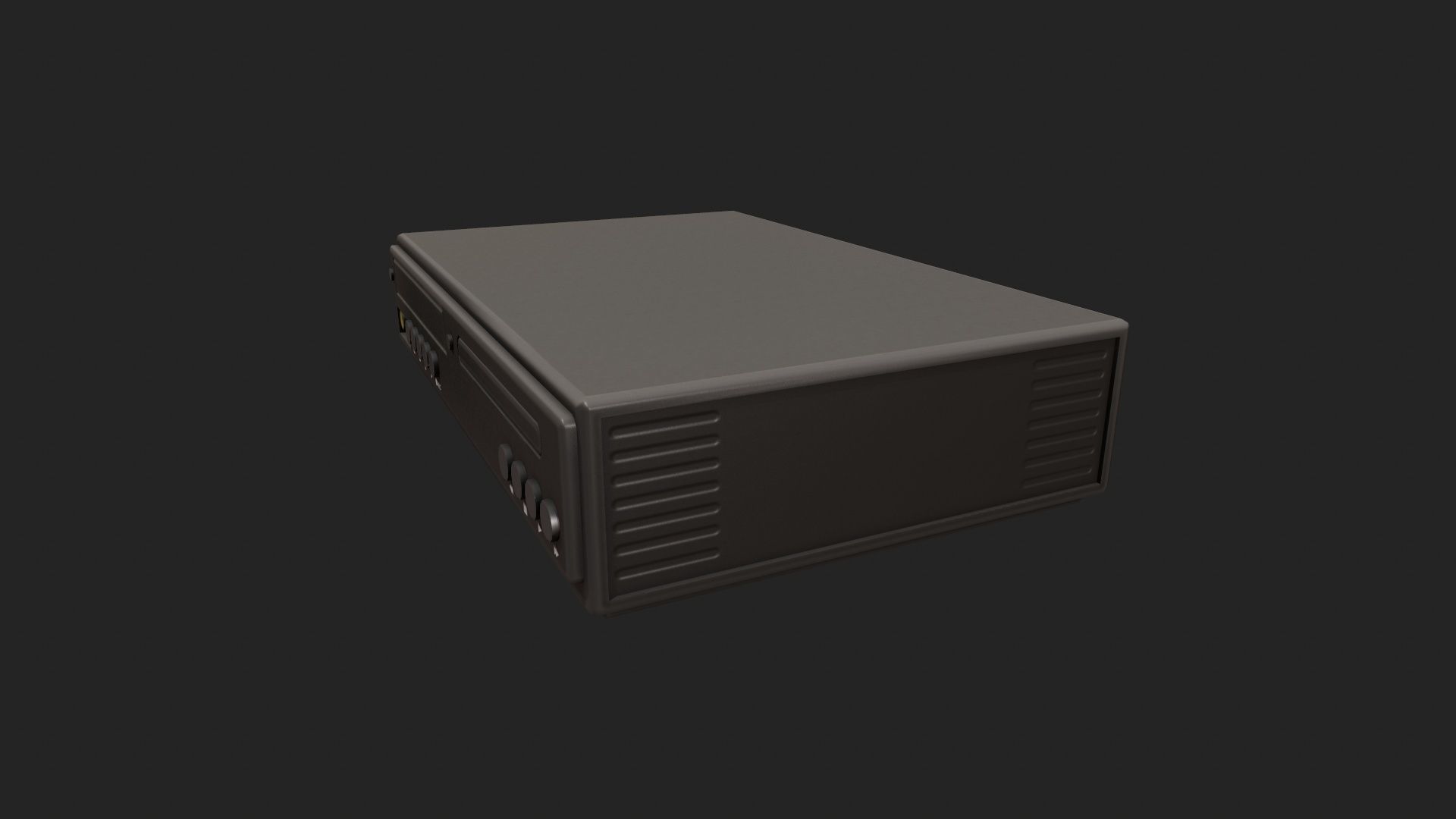 Stylized VCR DVD Combo Low-poly 3D model_4