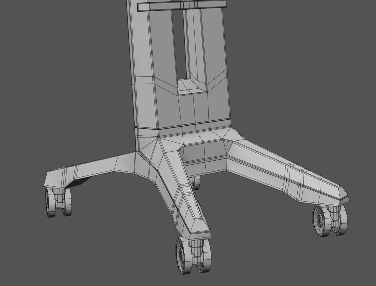 Intensive care ventilator - Elisa 800 Low-poly 3D model_18