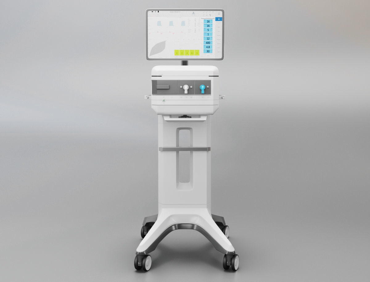 Intensive care ventilator - Elisa 800 Low-poly 3D model_8