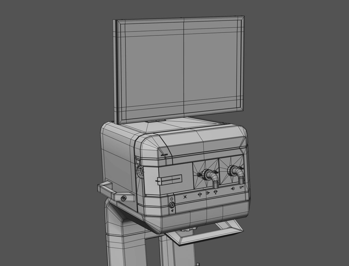 Intensive care ventilator - Elisa 800 Low-poly 3D model_15