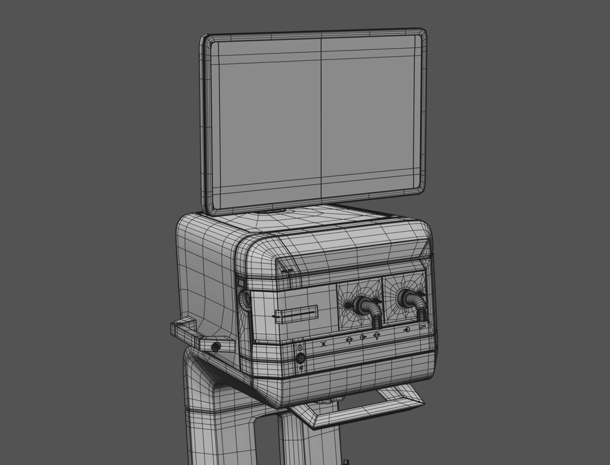 Intensive care ventilator - Elisa 800 Low-poly 3D model_16