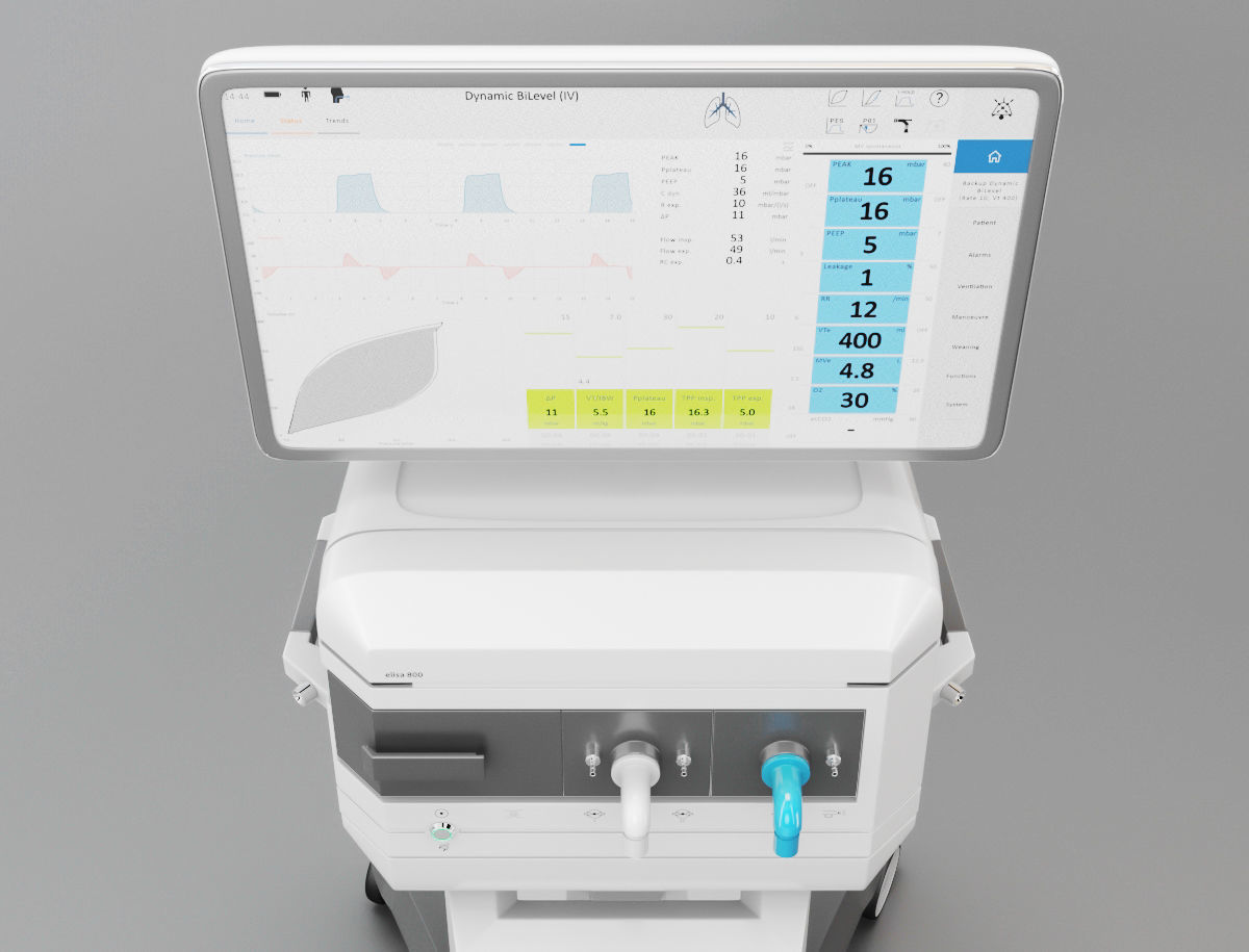 Intensive care ventilator - Elisa 800 Low-poly 3D model_5