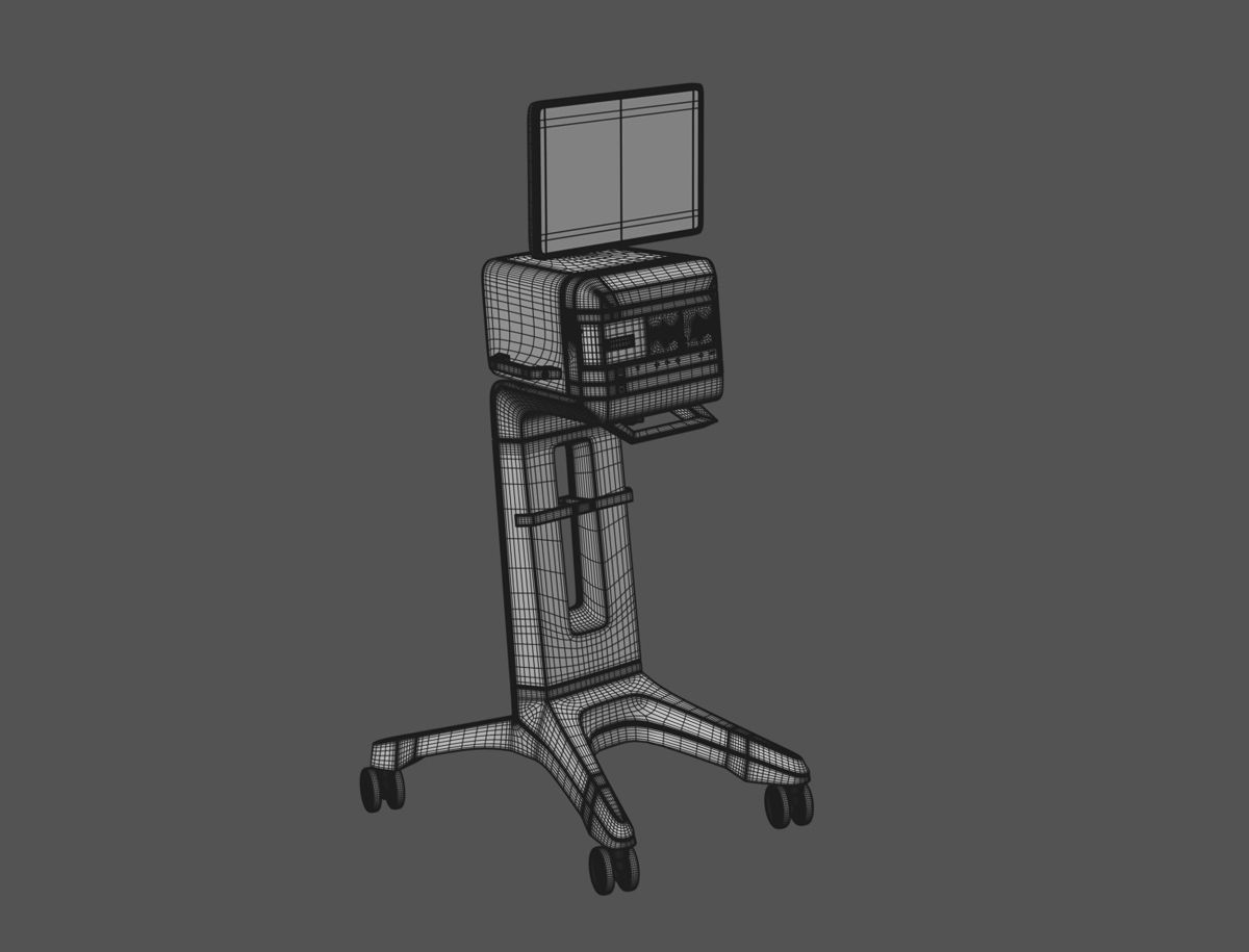Intensive care ventilator - Elisa 800 Low-poly 3D model_14