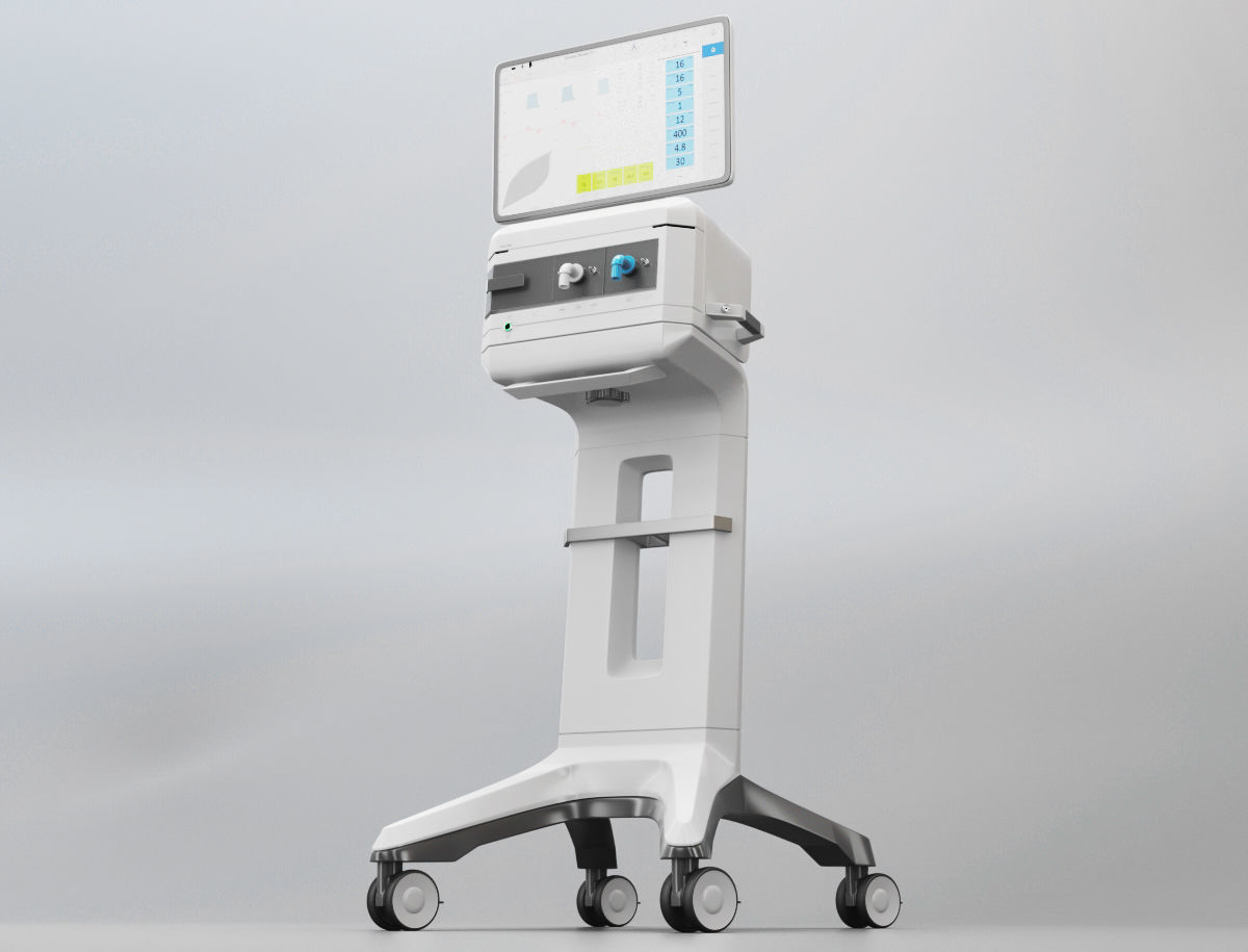 Intensive care ventilator - Elisa 800 Low-poly 3D model_9
