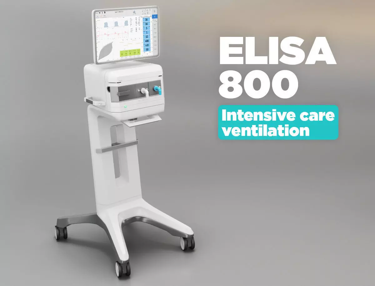 Intensive care ventilator - Elisa 800 Low-poly 3D model_0