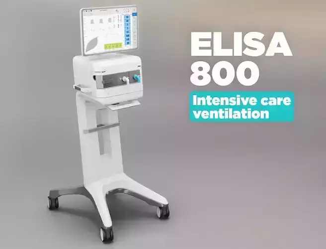 Intensive care ventilator - Elisa 800 Low-poly 3D model