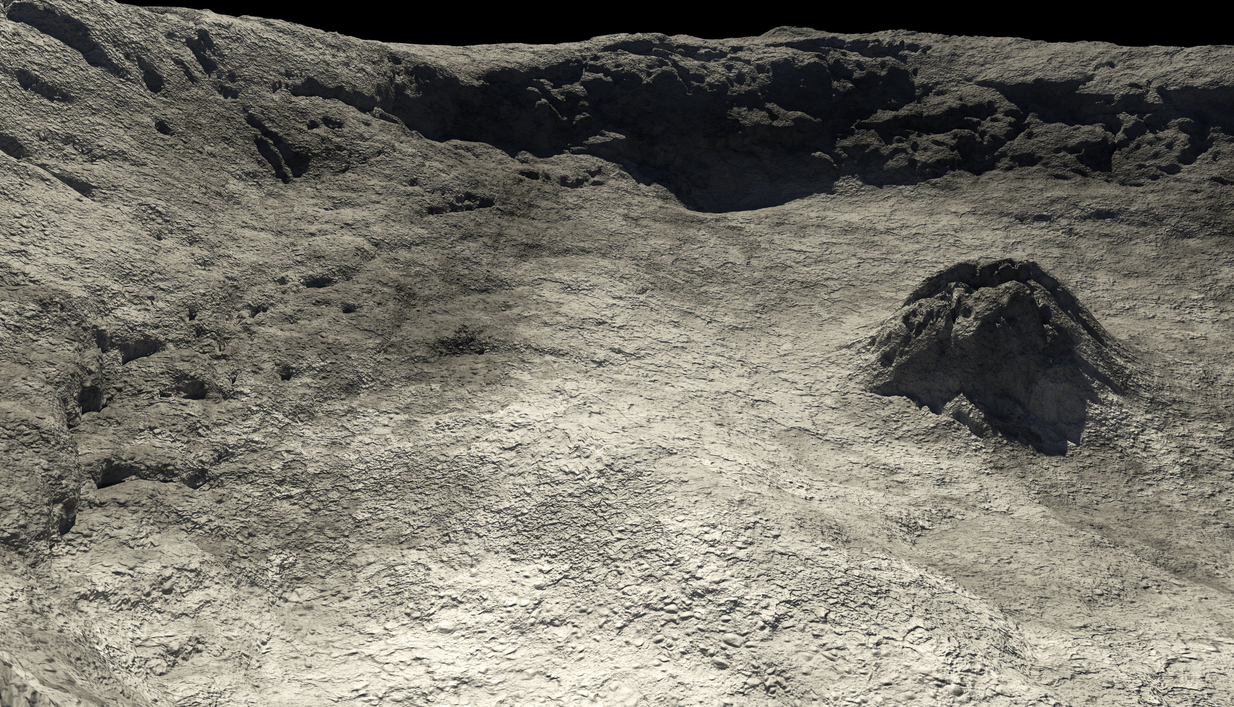 Lunar crater 3D model_3