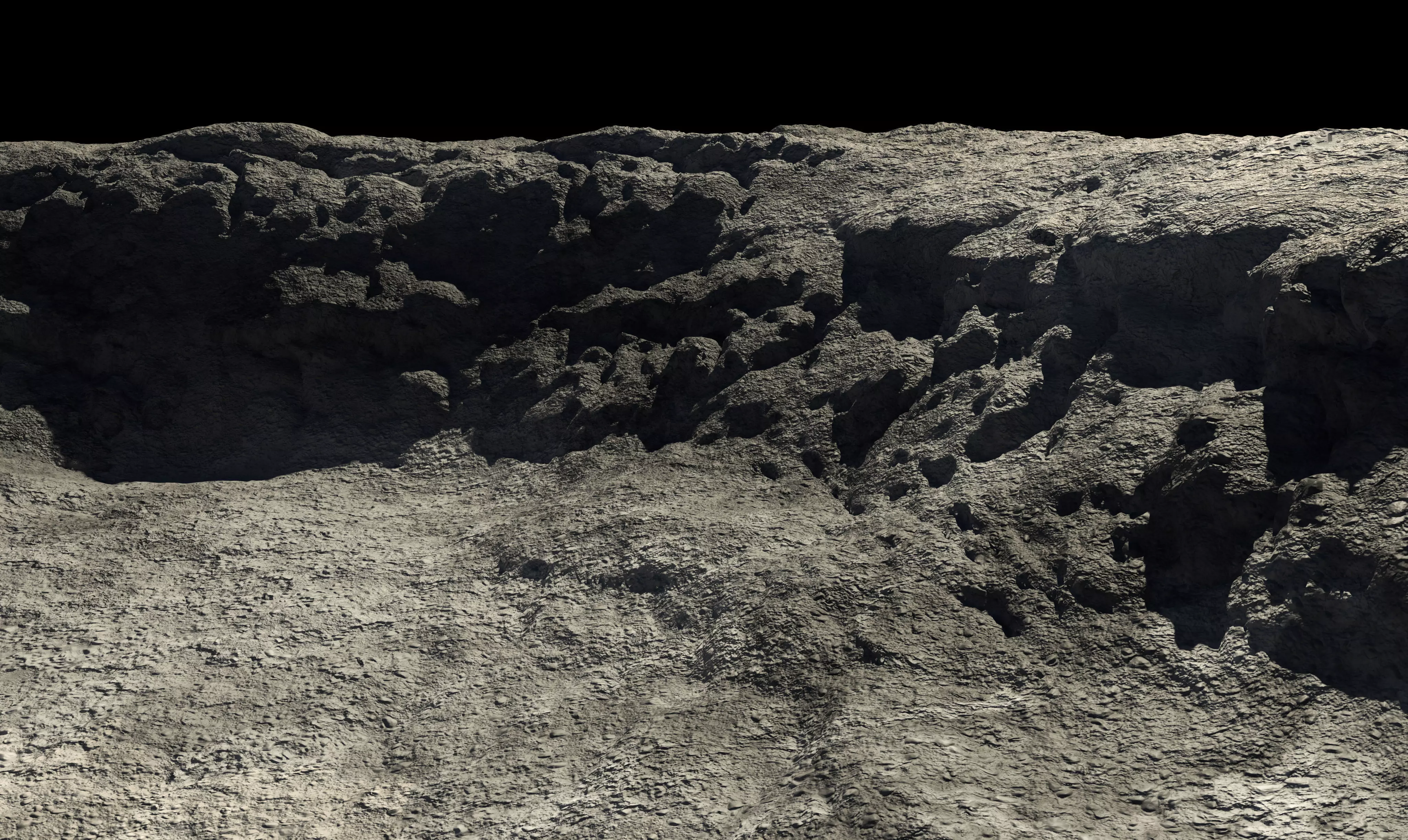 Lunar crater 3D model_0