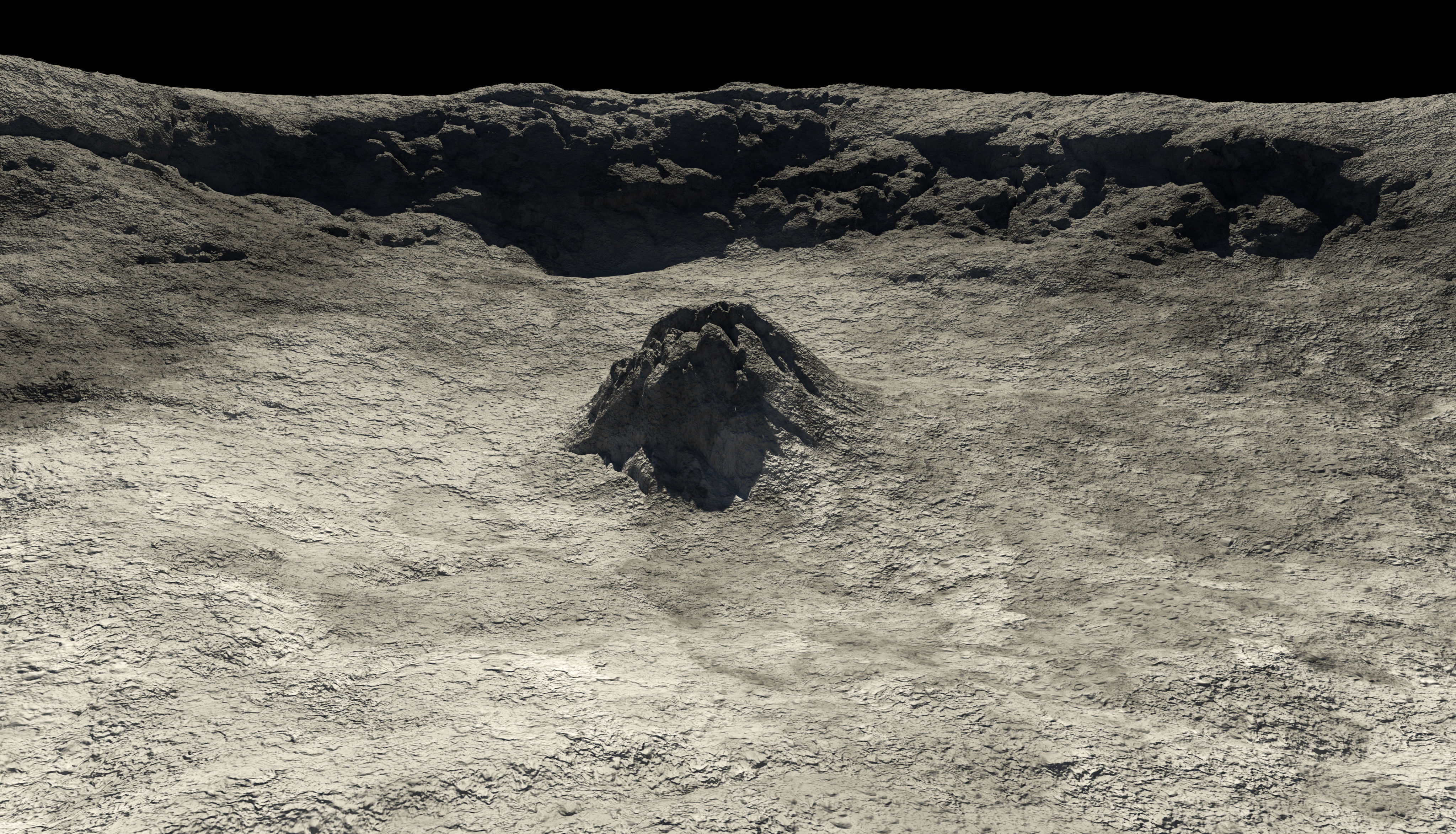 Lunar crater 3D model_4